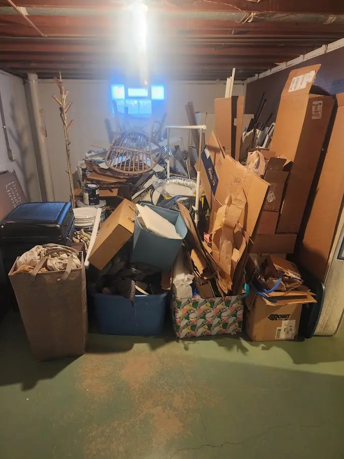 Roll-off dumpster container at job site for 20 Yard Dumpster Rental in DeMotte